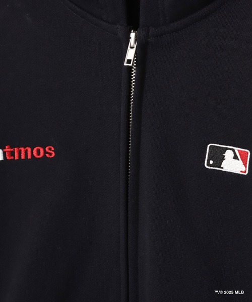 MLB パーカー atmos x MLB All Teams Patch Zip-up Hooded Sweatshirt
