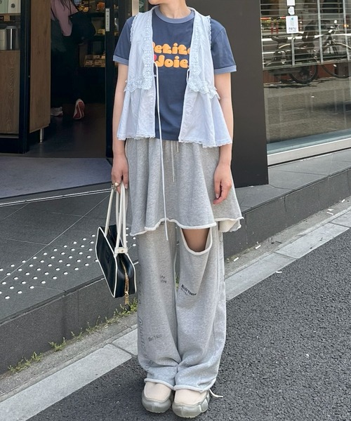 Alley Tokyo スウェットパンツ ジャージ ダメージスウェパンとフレア