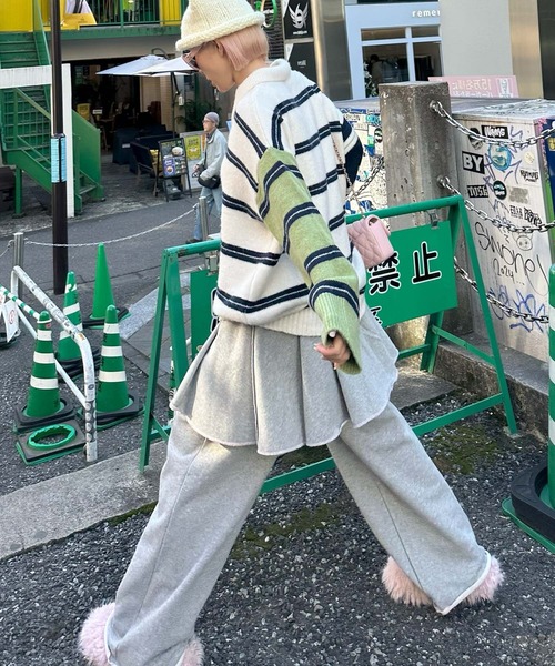 Alley Tokyo スウェットパンツ ジャージ ダメージスウェパンとフレア