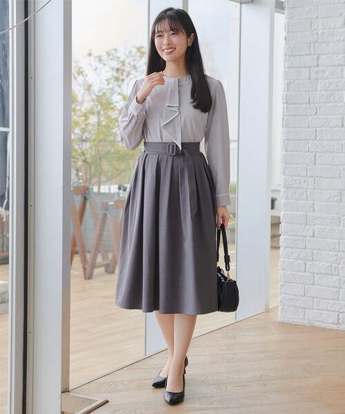Tiaclasse スカート ベルト付きフレアスカート : ZOZOTOWN Yahoo!店