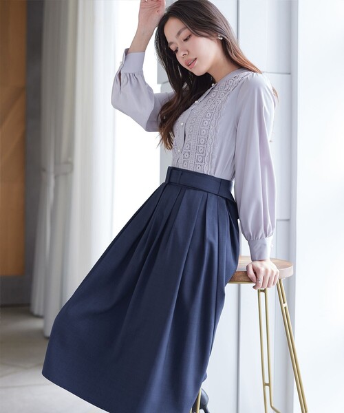 Tiaclasse スカート ベルト付きフレアスカート : ZOZOTOWN Yahoo!店