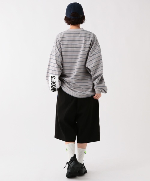 George's tシャツ エルボーパッチマルチボーダー メンズ レディース