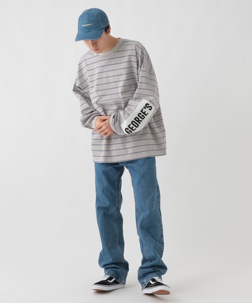 George's tシャツ エルボーパッチマルチボーダー メンズ レディース