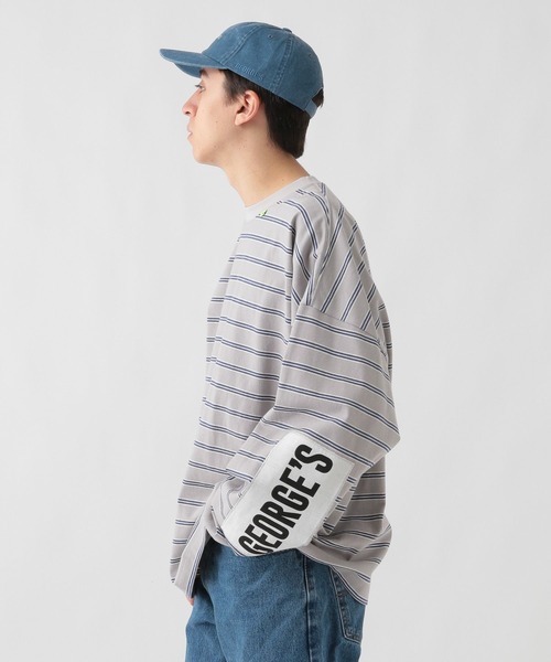 George's tシャツ エルボーパッチマルチボーダー メンズ レディース