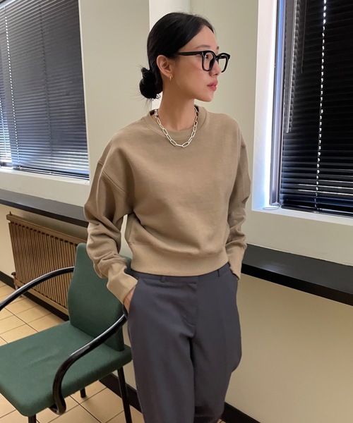 「Didot.showroom」 「Didot.」スウェットカットソー FREE ブラック レディース_画像4