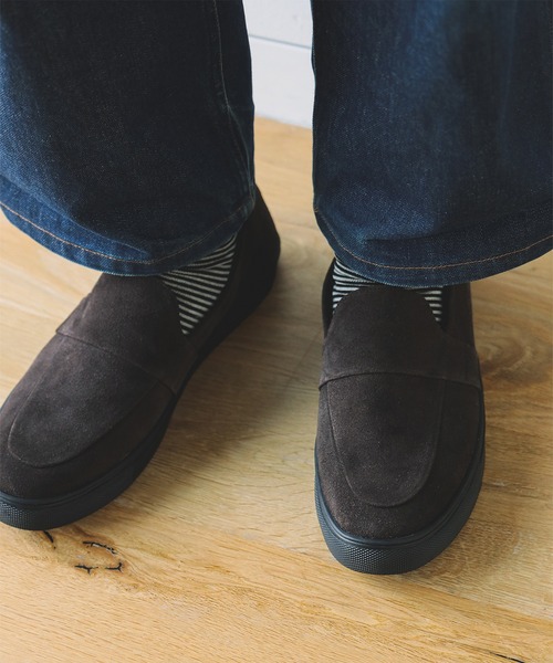 ローファー 「別注」SEAM.SHOES / ベロア ローファー レディース メンズ