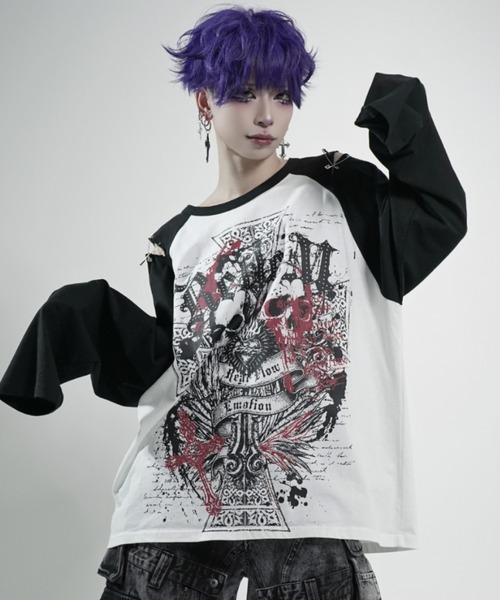REFLEM（レフレム） tシャツ 「REFLEM/レフレム」スカルプリント