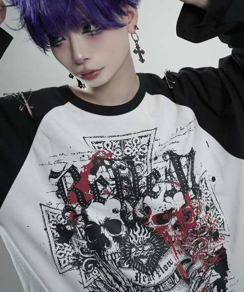 REFLEM（レフレム） tシャツ 「REFLEM/レフレム」スカルプリント