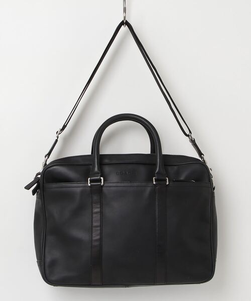 大容量　コーチ　2way ビジネスバッグ　ナイロン　レザー　ブラック COACH（コーチ） 2WAYバッグ - ブラック メンズ : ZOZOTOWN Yahoo!店