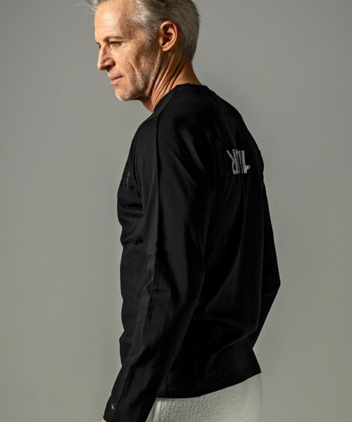 「1PIU1UGUALE3 RELAX 」 長袖Tシャツ MEDIUM ブラック メンズ_画像4