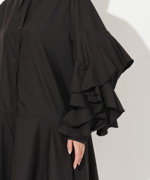 「AND COUTURE」 シャツワンピース FREE ブルー レディース_画像8