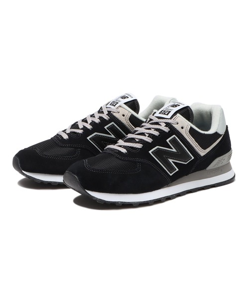 「New Balance」 ローカットスニーカー 24.5cm ブラック メンズ_画像4