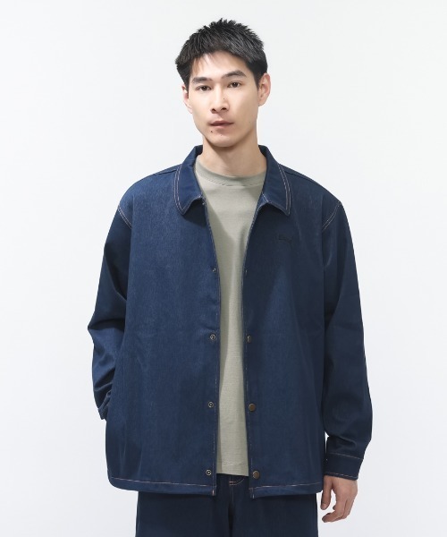 PUMA プーマESS ELEVATED デニムライクジャケット　Gジャン PUMA（プーマ） デニムジャケット gジャン PUMA ESS ELEVATED デニム