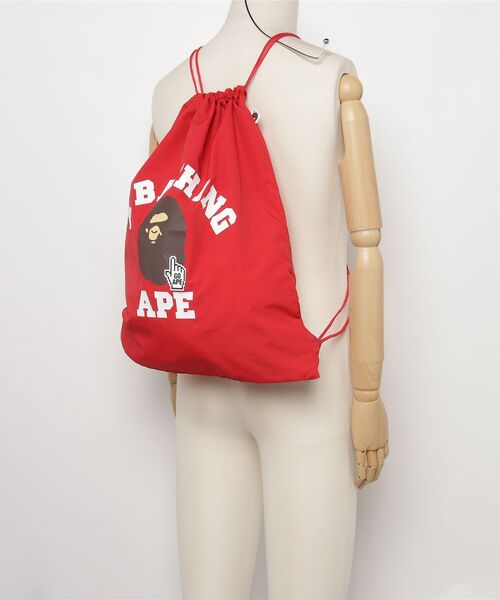 ABATHING APE リュックサック 赤 A BATHING APE（アベイシングエイプ） デイバック リュック GO APE