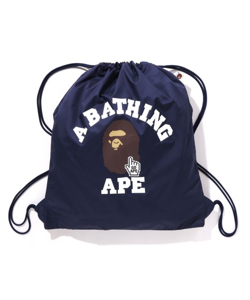 A BATHING APE ナップサック 黒 中古・古着通販】A BATHING APE (アベイシングエイプ) ナップサック