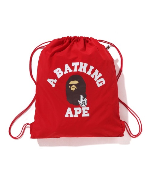 ABATHING APE リュックサック 赤 A BATHING APE（アベイシングエイプ） デイバック リュック GO APE