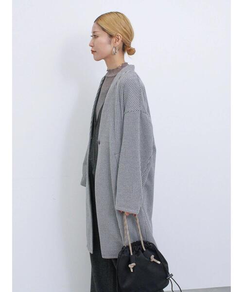 「Samansa Mos2 blue」 ノーカラーコート M オフホワイト レディース_画像5