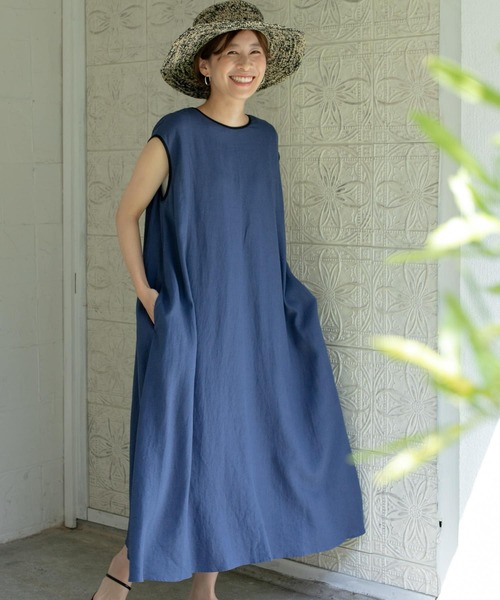 「URBAN RESEARCH DOORS」 ノースリーブワンピース MEDIUM ブラック レディースの画像