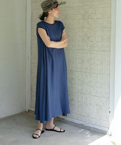 「URBAN RESEARCH DOORS」 ノースリーブワンピース MEDIUM ブラック レディースの画像