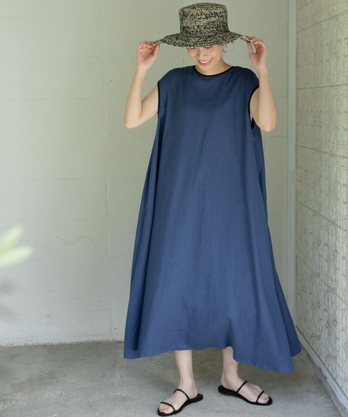 「URBAN RESEARCH DOORS」 ノースリーブワンピース MEDIUM ブラック レディースの画像