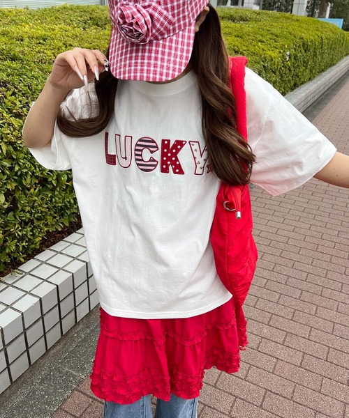 WC tシャツ 半袖 パッチワークロゴビッグT レディース : ZOZOTOWN