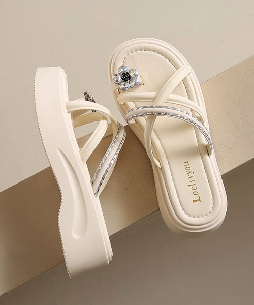 miniministore（ミニミニストア） 厚底 サンダル ミュール クロス
