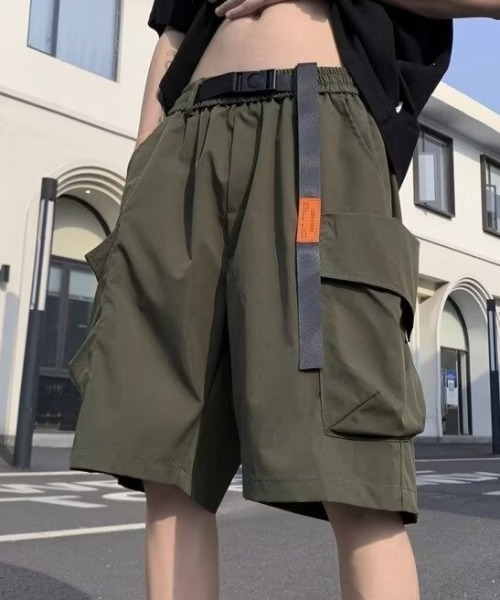 【カーキ】コンビネーション ショート カーゴパンツ ショートパンツ ショートカーゴパンツ ユニセックス 1027 【ご自宅配送
