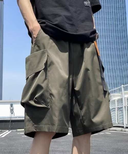 【カーキ】コンビネーション ショート カーゴパンツ ショートパンツ ショートカーゴパンツ ユニセックス 1027 【ご自宅配送