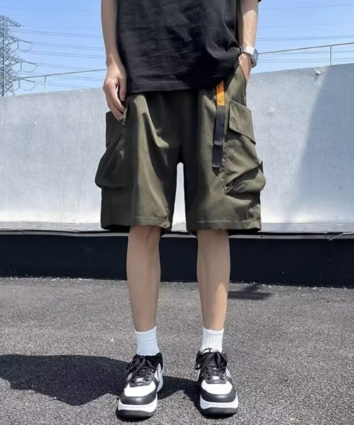 link lot ハーフパンツ カーゴパンツ 「26春夏新作」ウェビングベルト