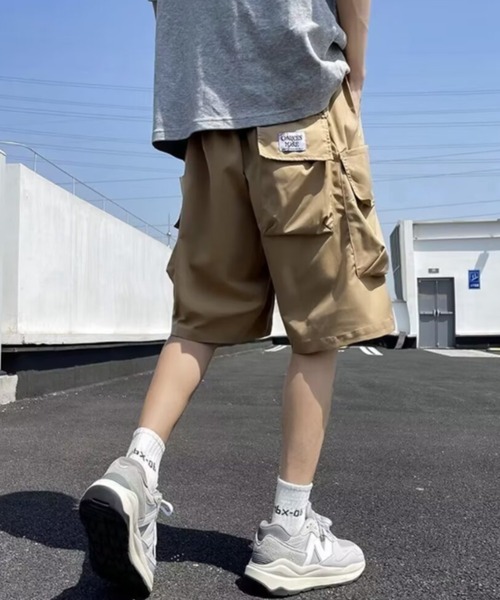 CPG カーゴパンツ ハーフパンツ ベージュ link lot ハーフパンツ カーゴパンツ 「26春夏新作」ウェビングベルト