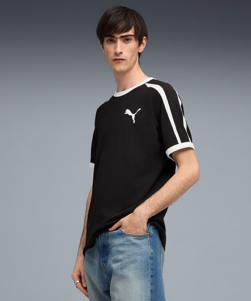 【限定品】a-nation×puma バッグ&Tシャツ PUMA（プーマ） tシャツ メンズ T7 ビッグ キャット リンガー 半袖 T
