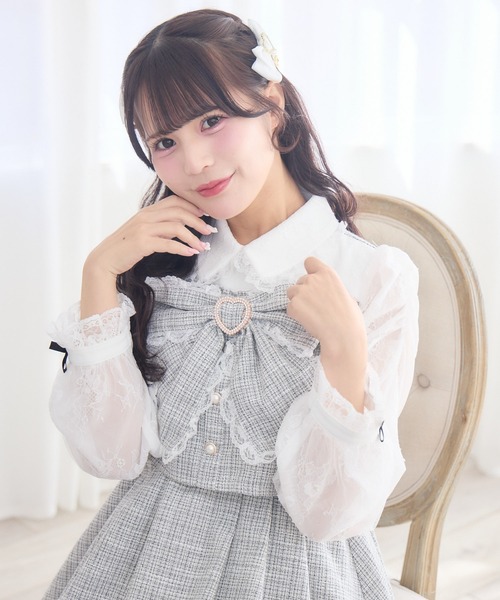 ROJITA（ロジータ） ワンピース リボンデザインツイードワンピース