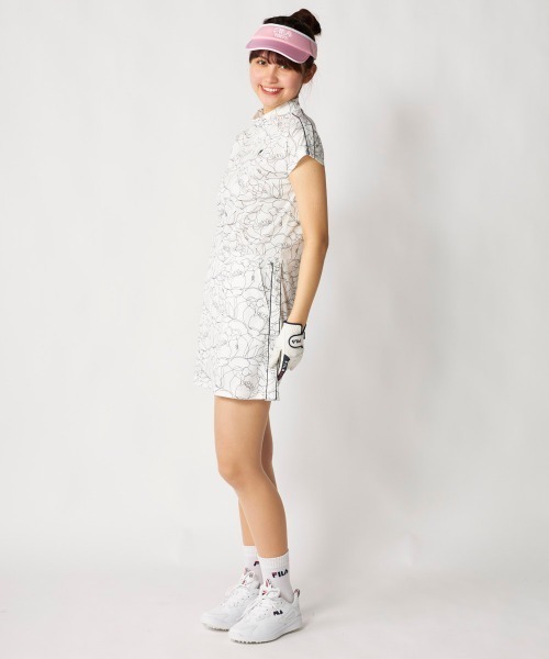 ワンピース 「FILA GOLF:フィラゴルフ」レディースパイピングワンピース　冷感カノコ素材　ゴルフ_7