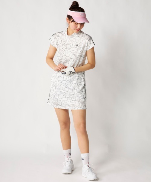 ワンピース 「FILA GOLF:フィラゴルフ」レディースパイピングワンピース　冷感カノコ素材　ゴルフ_8