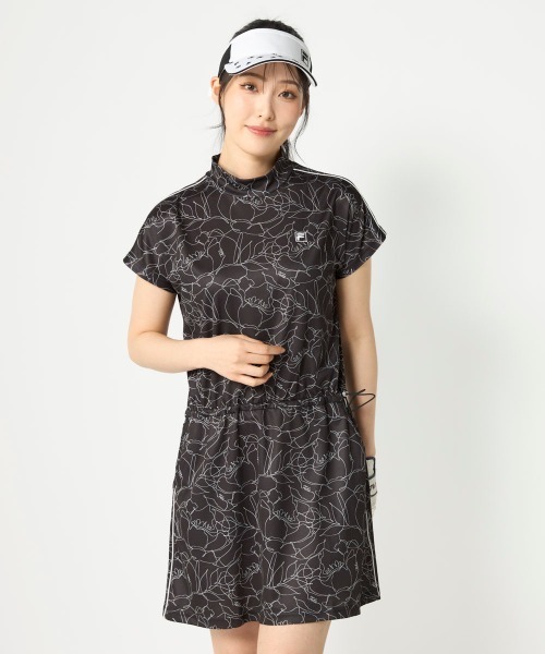 ワンピース 「FILA GOLF:フィラゴルフ」レディースパイピングワンピース　冷感カノコ素材　ゴルフ_19