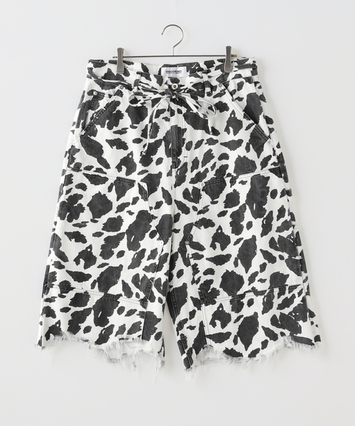 DISCOVERED（ディスカバード） パンツ COW PRINT DOUBLE KNEE SHORTS