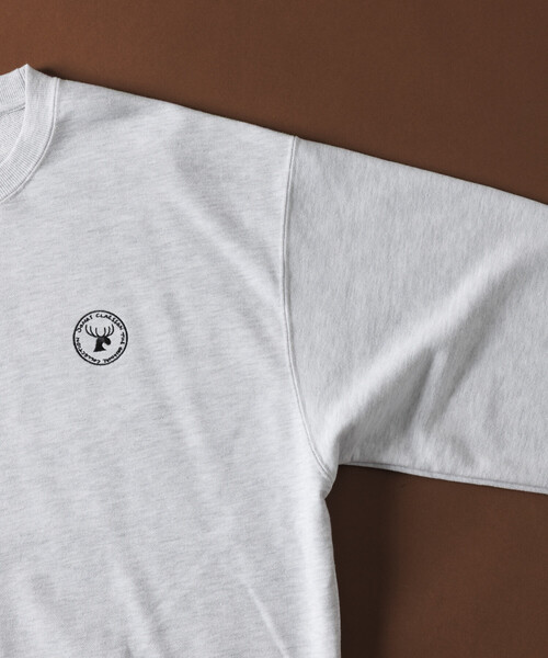 「Jonas Claesson」 スウェットカットソー LARGE チャコールグレー メンズ_画像5