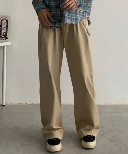 「link lot」 チノパンツ L ベージュ メンズ_画像3