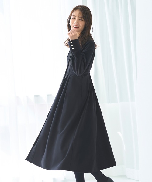 「RUIRUE BOUTIQUE」 シャツワンピース 5L ネイビー レディース_画像2