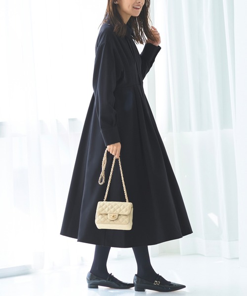 「RUIRUE BOUTIQUE」 シャツワンピース 5L ネイビー レディース_画像3