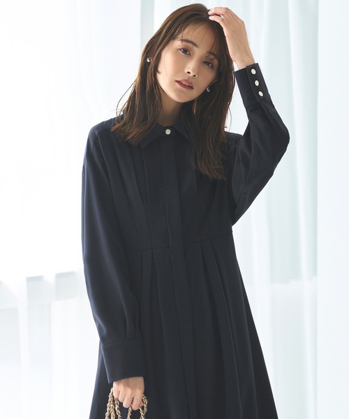「RUIRUE BOUTIQUE」 シャツワンピース 5L ネイビー レディース_画像4