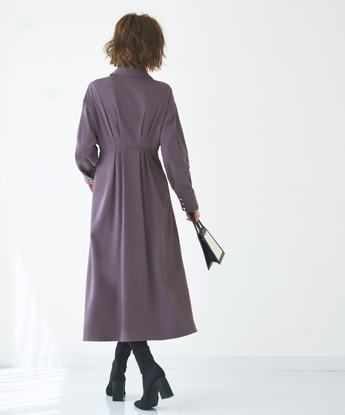 「RUIRUE BOUTIQUE」 シャツワンピース 5L ネイビー レディース_画像6