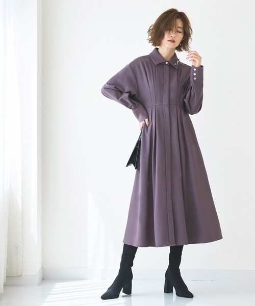 「RUIRUE BOUTIQUE」 シャツワンピース 5L ネイビー レディース_画像7