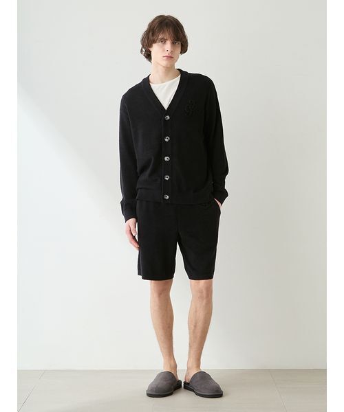 パジャマ 「JOEL ROBUCHON」「HOMME」「接触冷感」スムーズィーliteクールワンポイント刺繍カーディガン メンズ_3