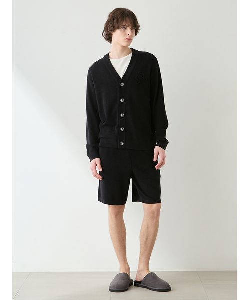パジャマ 「JOEL ROBUCHON」「HOMME」「接触冷感」スムーズィーliteクールワンポイント刺繍カーディガン メンズ_4