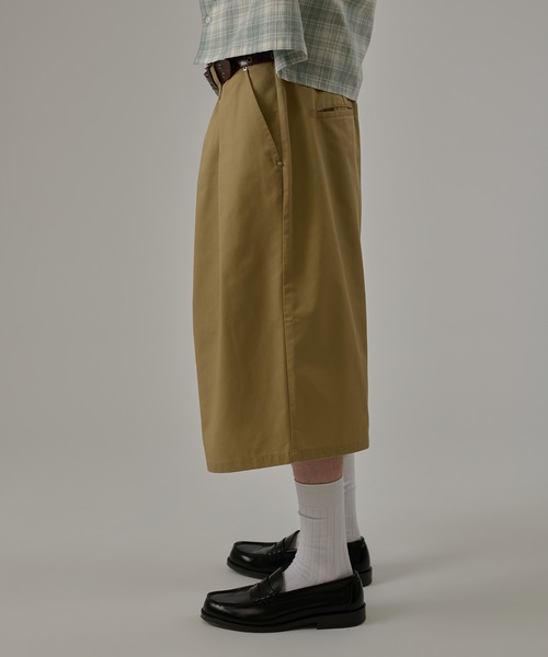 kutir（クティール） ハーフパンツ ワイドパンツ パンツ 2TUCK CHINO