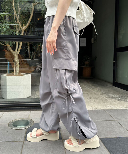 「OLIVE des OLIVE」 カーゴパンツ FREE ピンク レディース_画像9