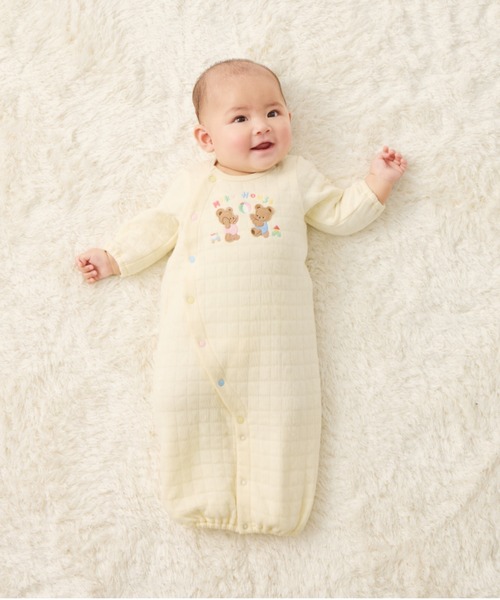 期間限定値下げ【新品未使用】ミキハウス 長袖ロンパース MIKI HOUSE（ミキハウス） ベビー服 ロンパース ミキハウスベア ニット
