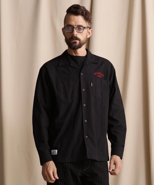 Schott N.Y.C（ショット） 「schott」 長袖シャツ M ブラック メンズ