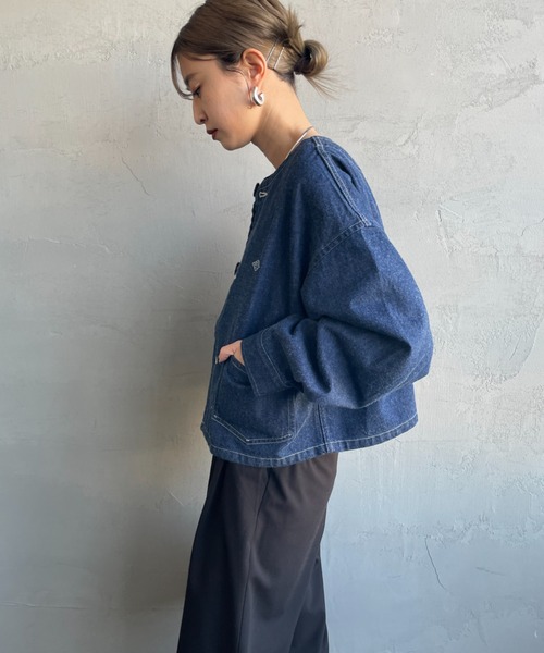 Danton（ダントン） デニムジャケット 38 インディゴブルー レディース